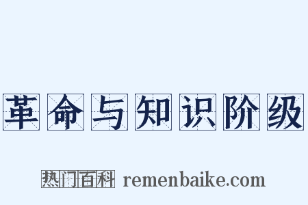 革命与知识阶级是什么意思的图片